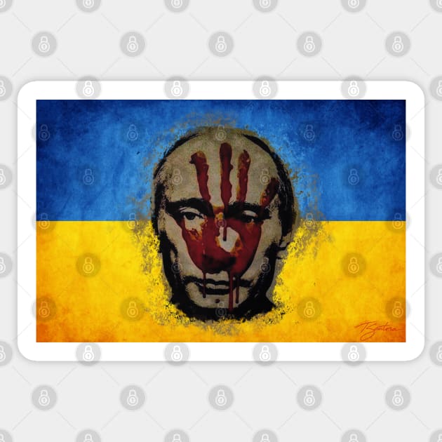 Putin Out of Ukraine - Stand With Ukraine! Sticker by T Santora